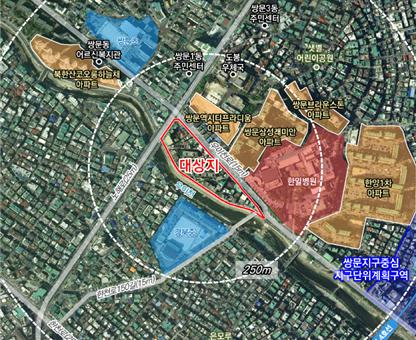 쌍문동 724번지 일대 주택정비형 재개발사업 위치도. [서울시 제공]