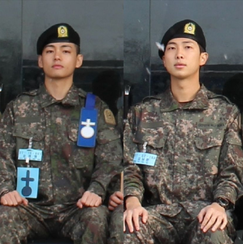 방탄소년단 RM과 뷔 [육군훈련소]