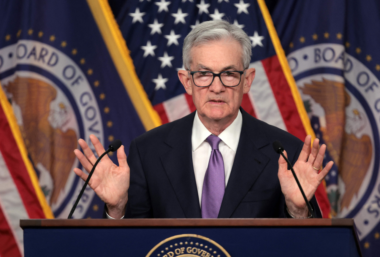 WASHINGTON, DC - DECEMBER 13: U.S. Federal Reserve Board Chairman Jerome Powell speaks during a news conference at the headquarters of the Federal Reserve on December 13, 2023 in Washington, DC. The Federal Reserve announced today that interest rates will remain unchanged. Win McNamee/Getty Images/AFP (Photo by WIN MCNAMEE / GETTY IMAGES NORTH AMERICA / Getty Images via AFP)
