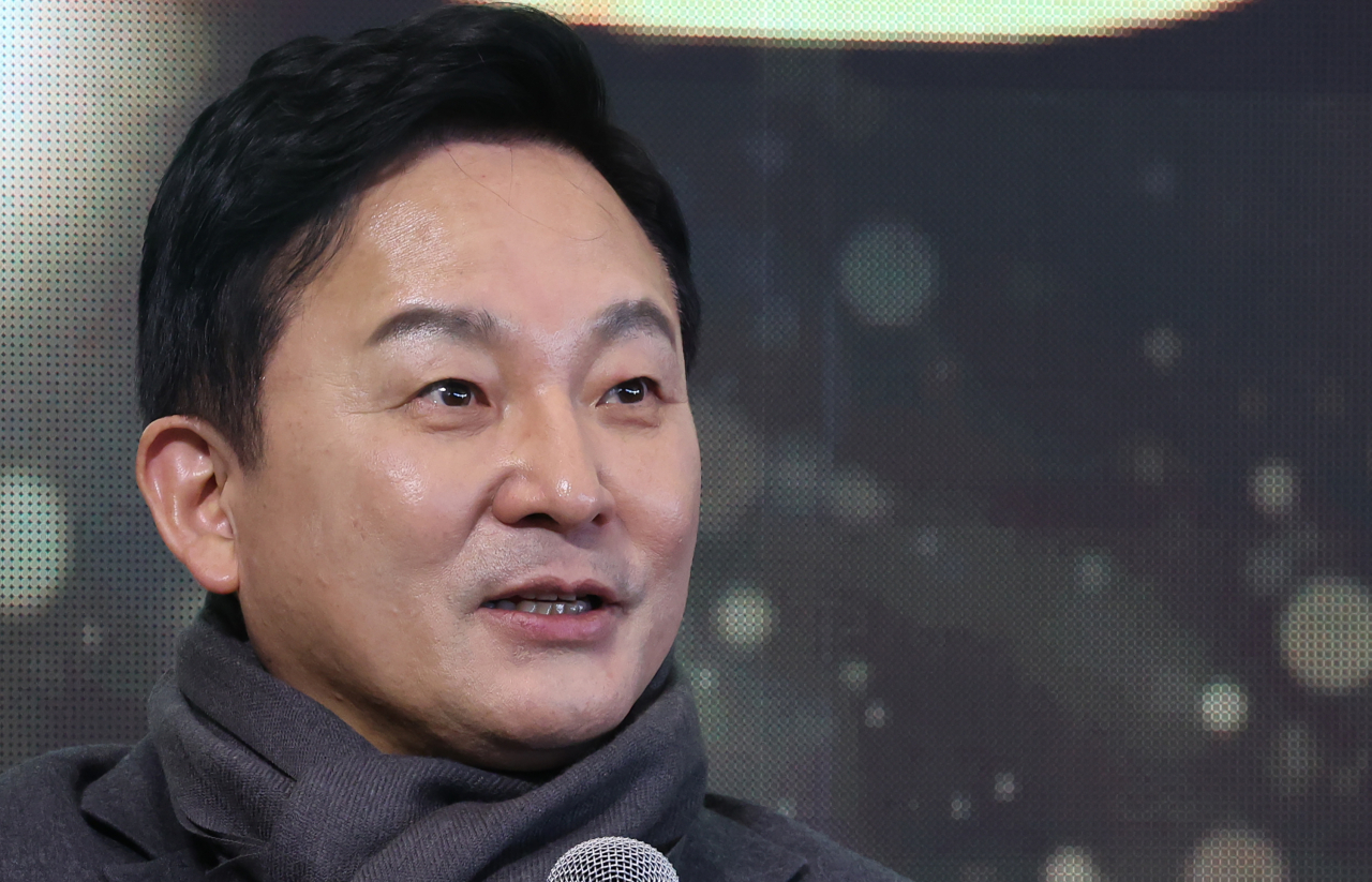 원희룡 국토교통부 장관이 지난 17일 오후 서울 송파구 뉴홈 위례 홍보관에서 열린 뉴:홈 청년 영상 공모전 시상식에 참석, 인사말을 하고 있는 모습.[연합]