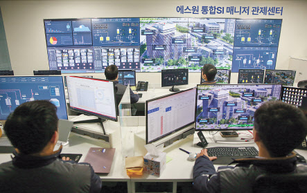 에스원 ‘통합 SI 매니저 관제센터’ [에스원 제공]