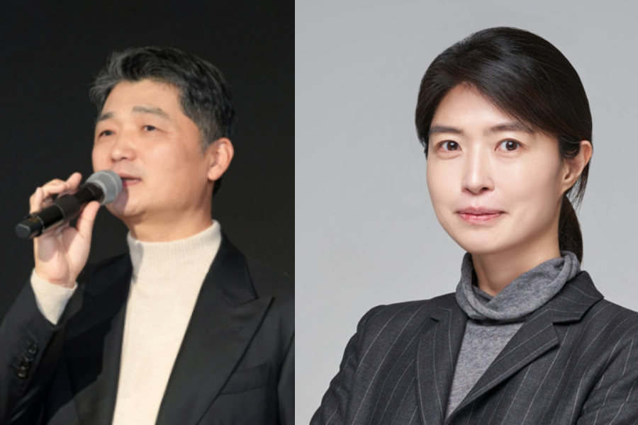 김범수(왼쪽) 카카오 창업자와 정신아 카카오 대표 내정자. [카카오 제공]