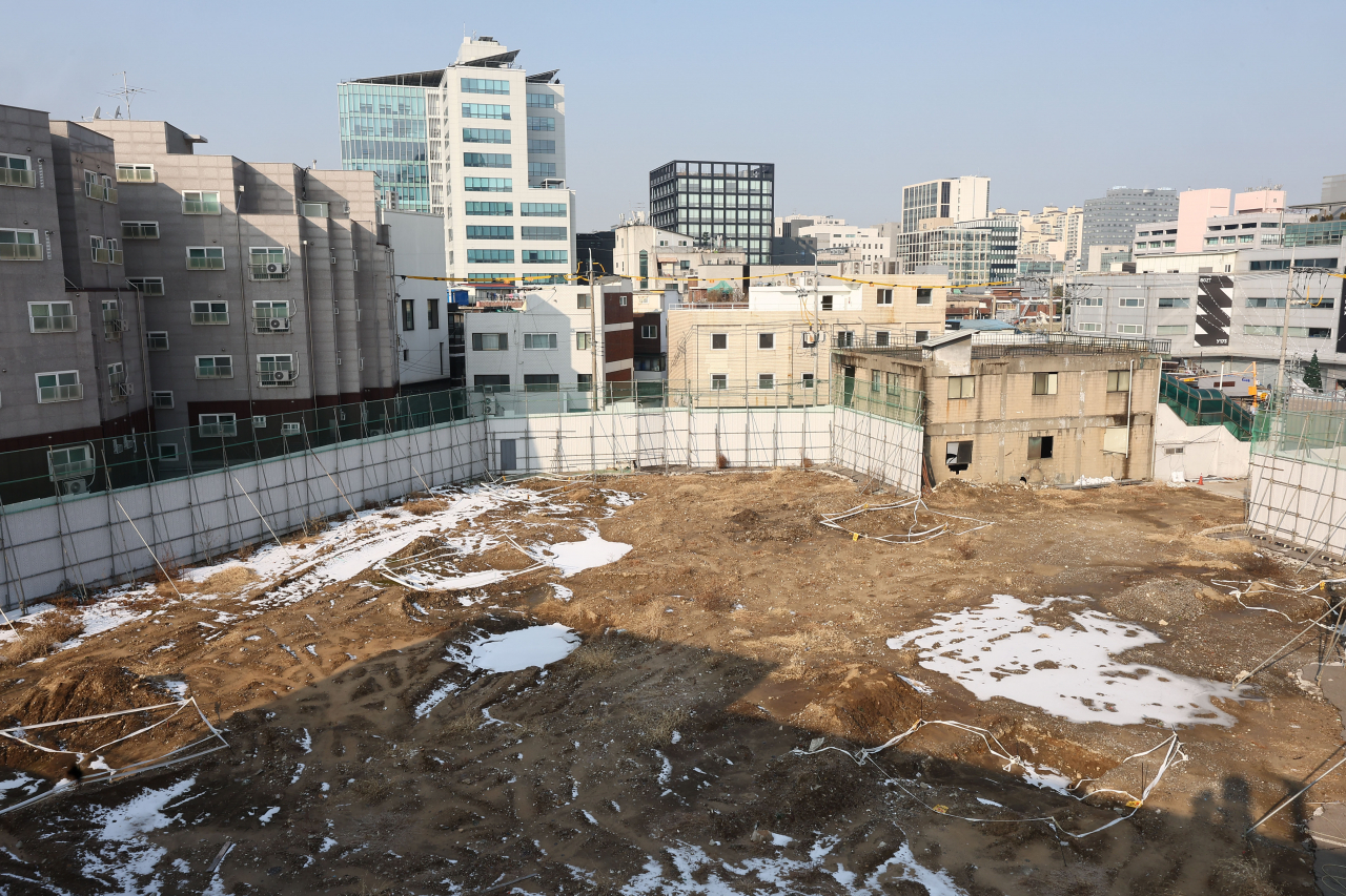 서울 성동구에 위치한 태영건설의 성수동 개발사업 부지 모습 [연합]