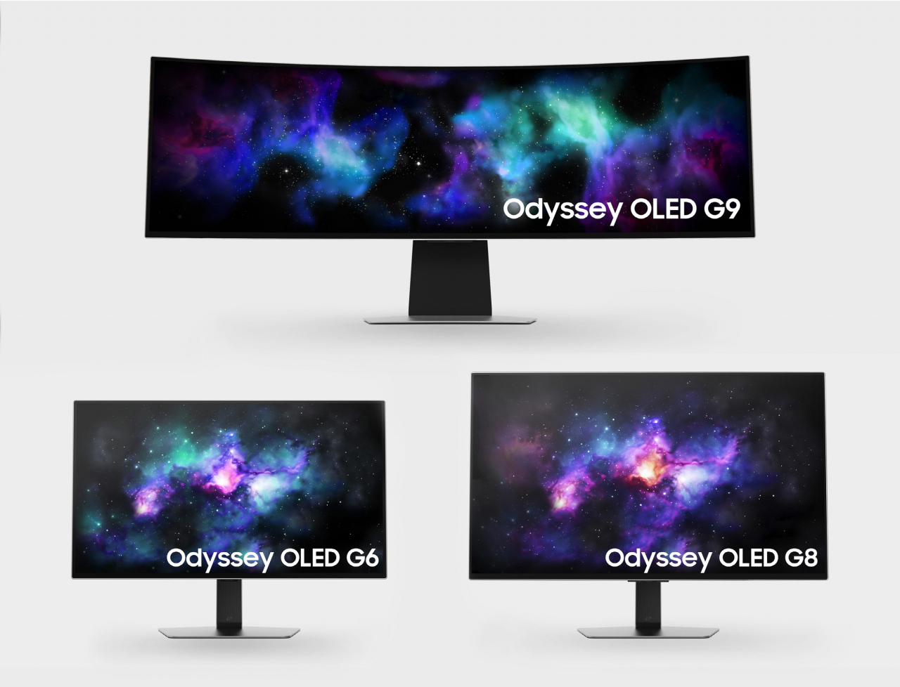 삼성전자 2024년 게이밍 모니터 ‘오디세이 OLED’ 신제품 3종. [삼성전자 제공]