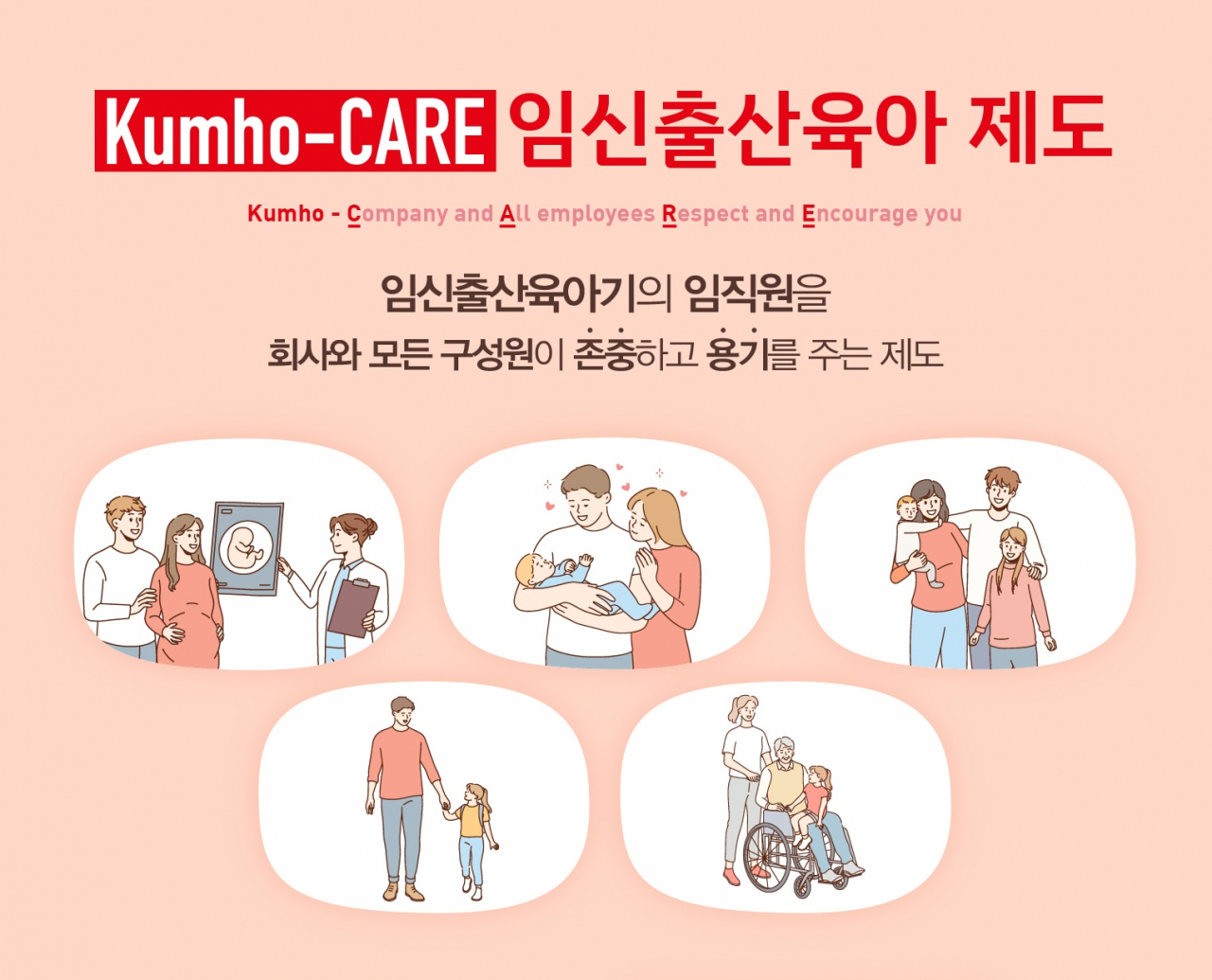 금호석유화학이 시행하는 ‘금호케어’. [금호석유화학 제공]