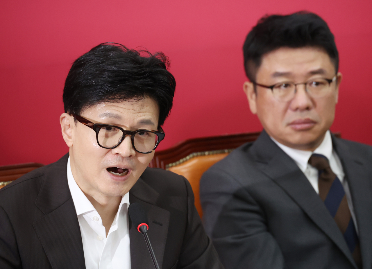 한동훈 국민의힘 비상대책위원장이 3일 국회에서 열린 비대위 회의에서 발언을 하고 있다. [연합]