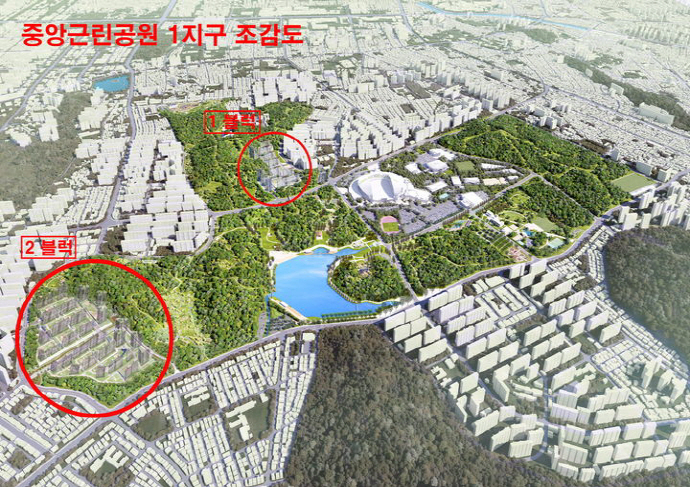 광주 서구 중앙근린공원1지구 조감도[광주시 제공]