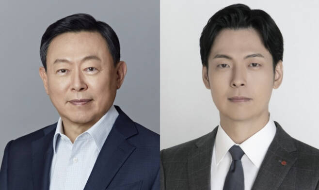 신동빈(왼쪽부터) 롯데그룹 회장, 신유열 롯데지주 미래성장실장. [롯데지주 제공]