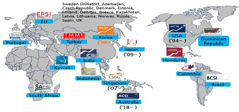 Consumer satisfaction indexes around the world (Korea Productivity Center)