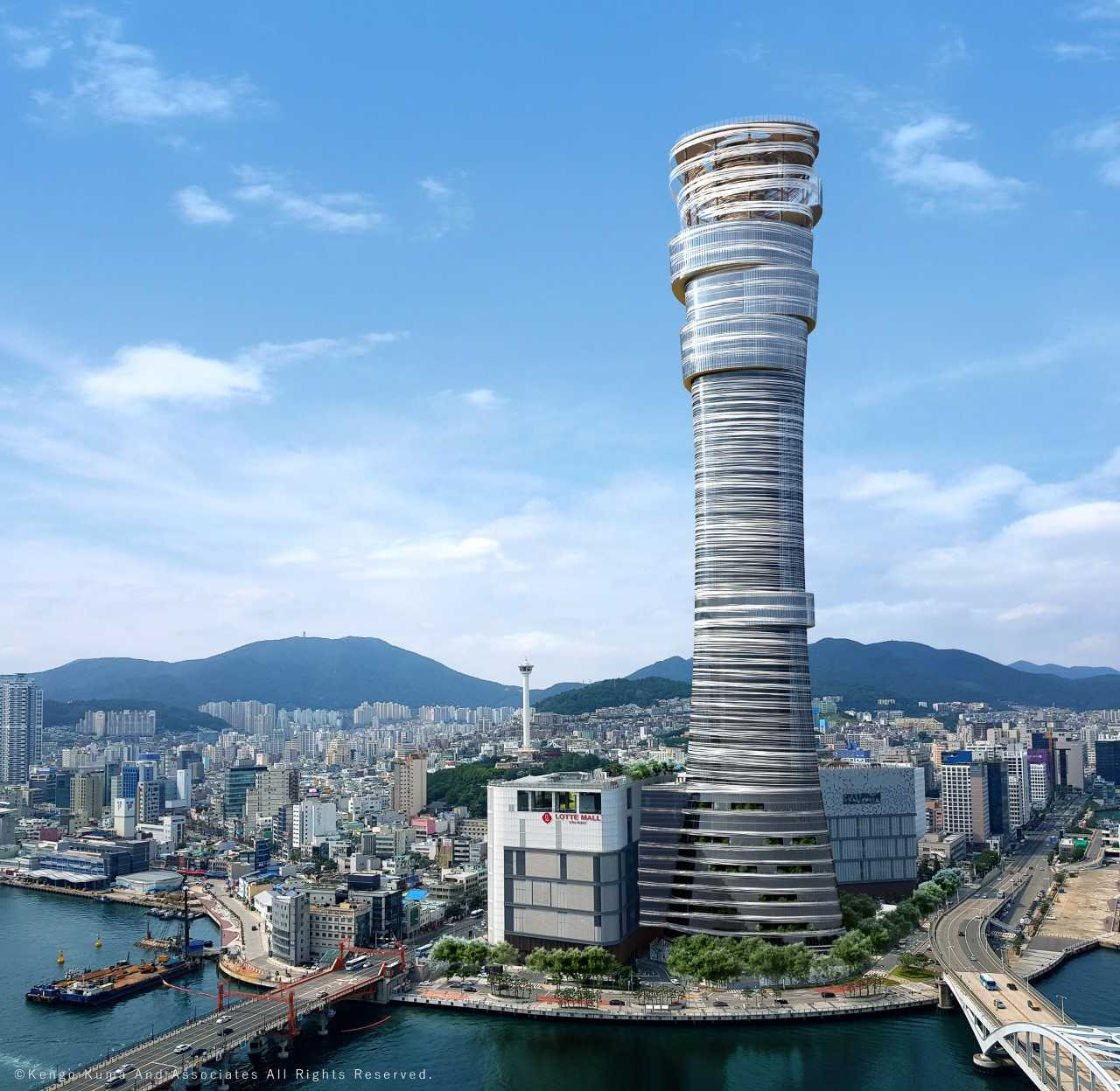 부산롯데타워 조감도[롯데쇼핑 제공]
