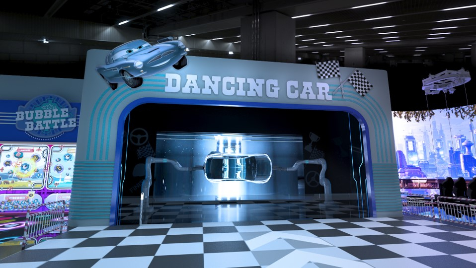 ‘CES 2024’ SK그룹관의 댄싱카 모습 [SK온 제공]