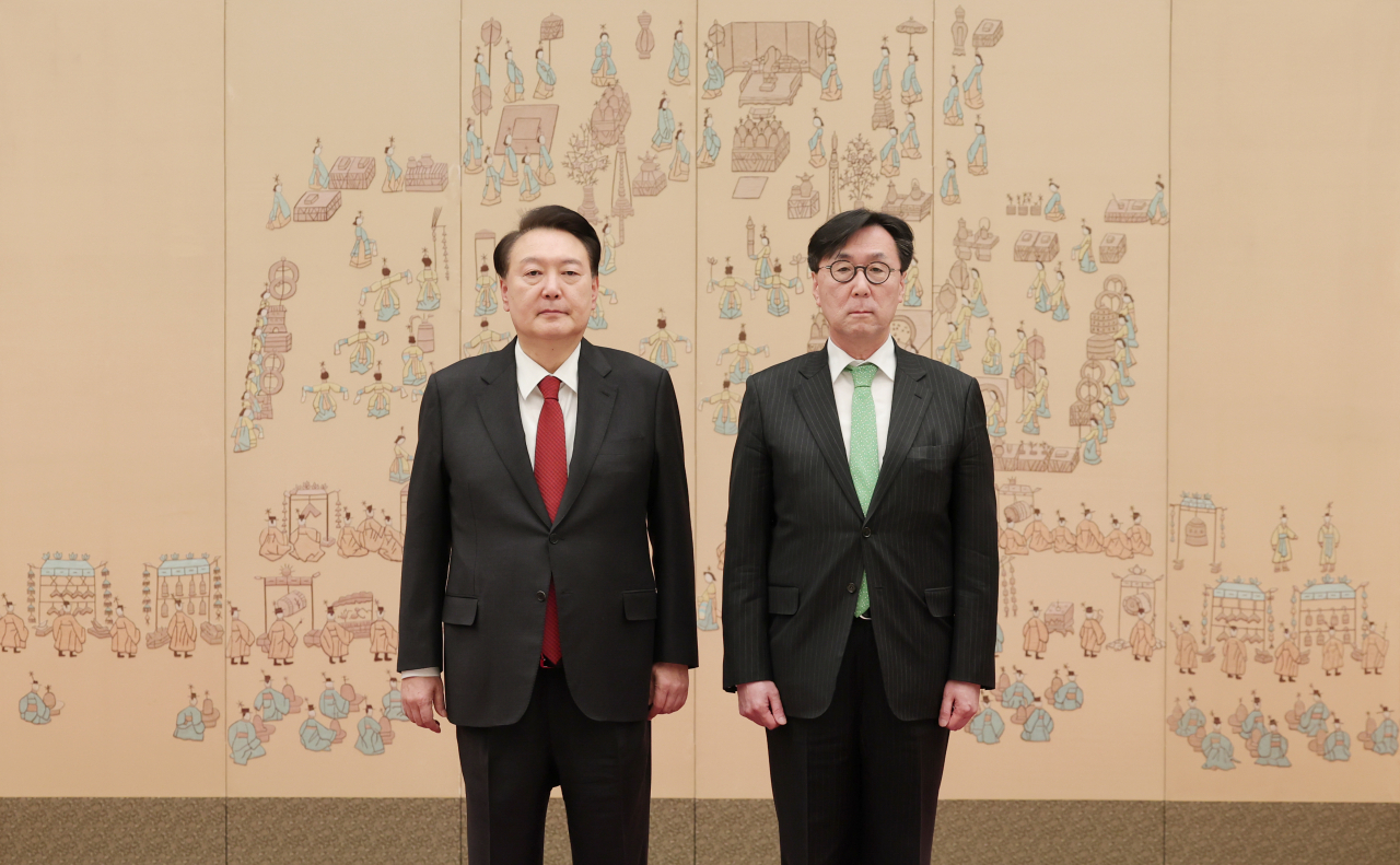 윤석열 대통령과 장호진 국가안보실장. [연합]