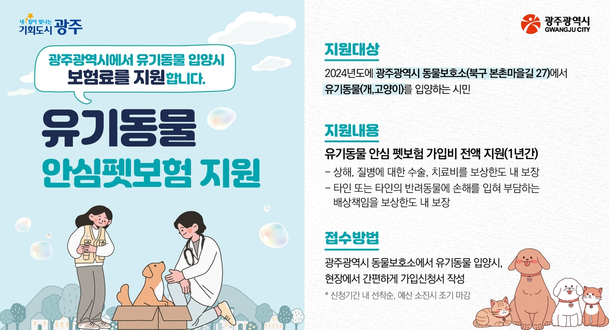 유기동물 펫보험 지원[광주시 제공]