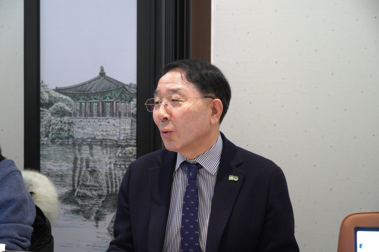 김종생 한국기독교교회협의회(NCCK) 총무가 10일 서울 종로 소재 음식점에서 열린 신년 기자간담회에서 발언을 하고 있다. [ 한국기독교교회협의회 제공]