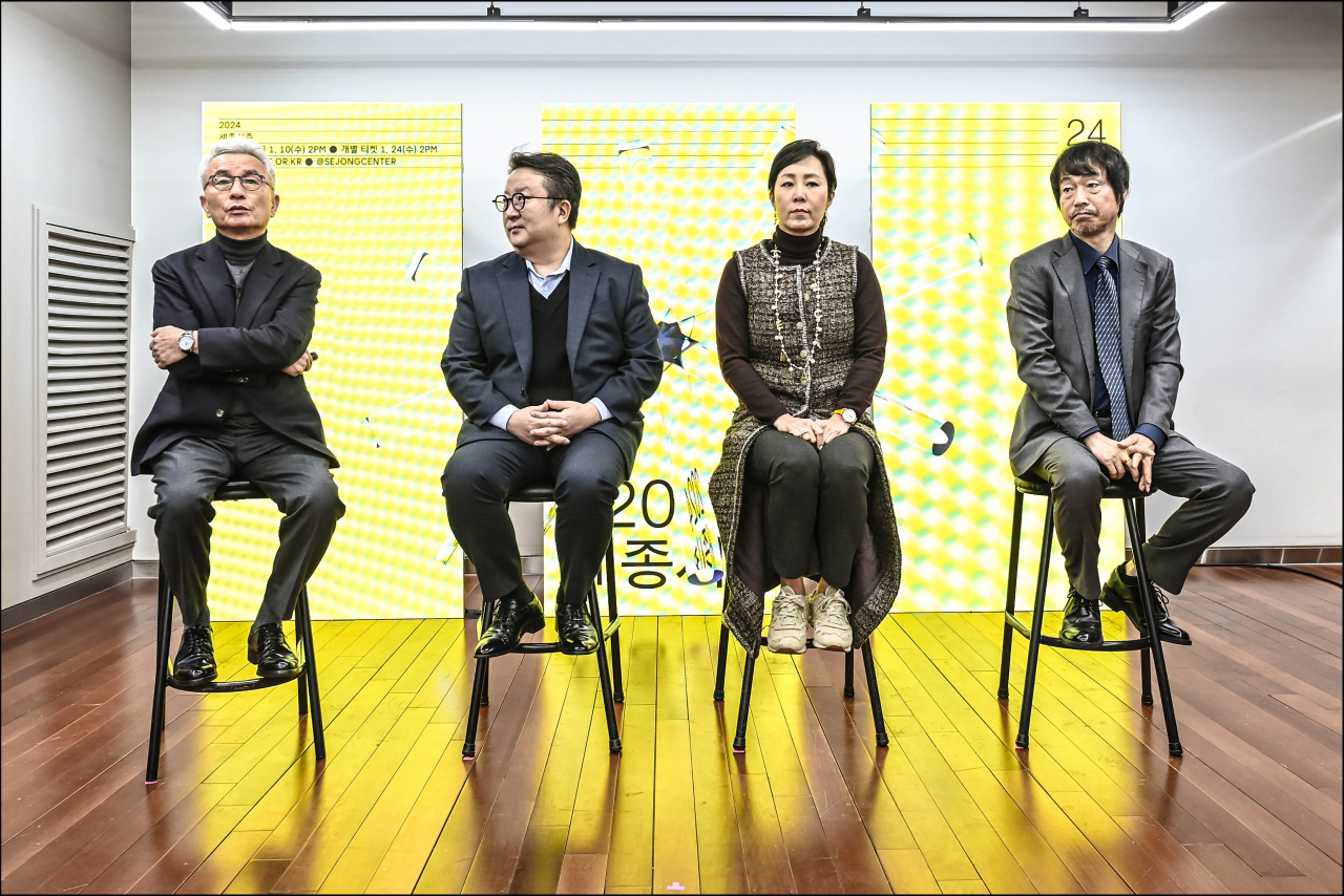 안호상 세종문화회관 사장, 김덕희 서울시뮤지컬단 단장, 박혜진 서울시오페라단 단장, 고선웅 서울시극단 단장(왼쪽부터) [세종문화회관 제공]
