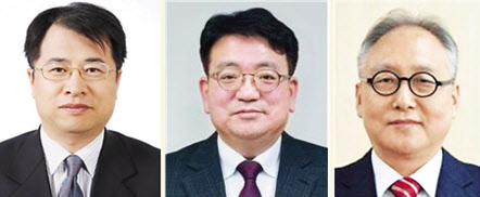 강경성(왼쪽부터) 산업통상자원부 제1차관, 최남호 제2차관, 정인교 통상교섭본부장