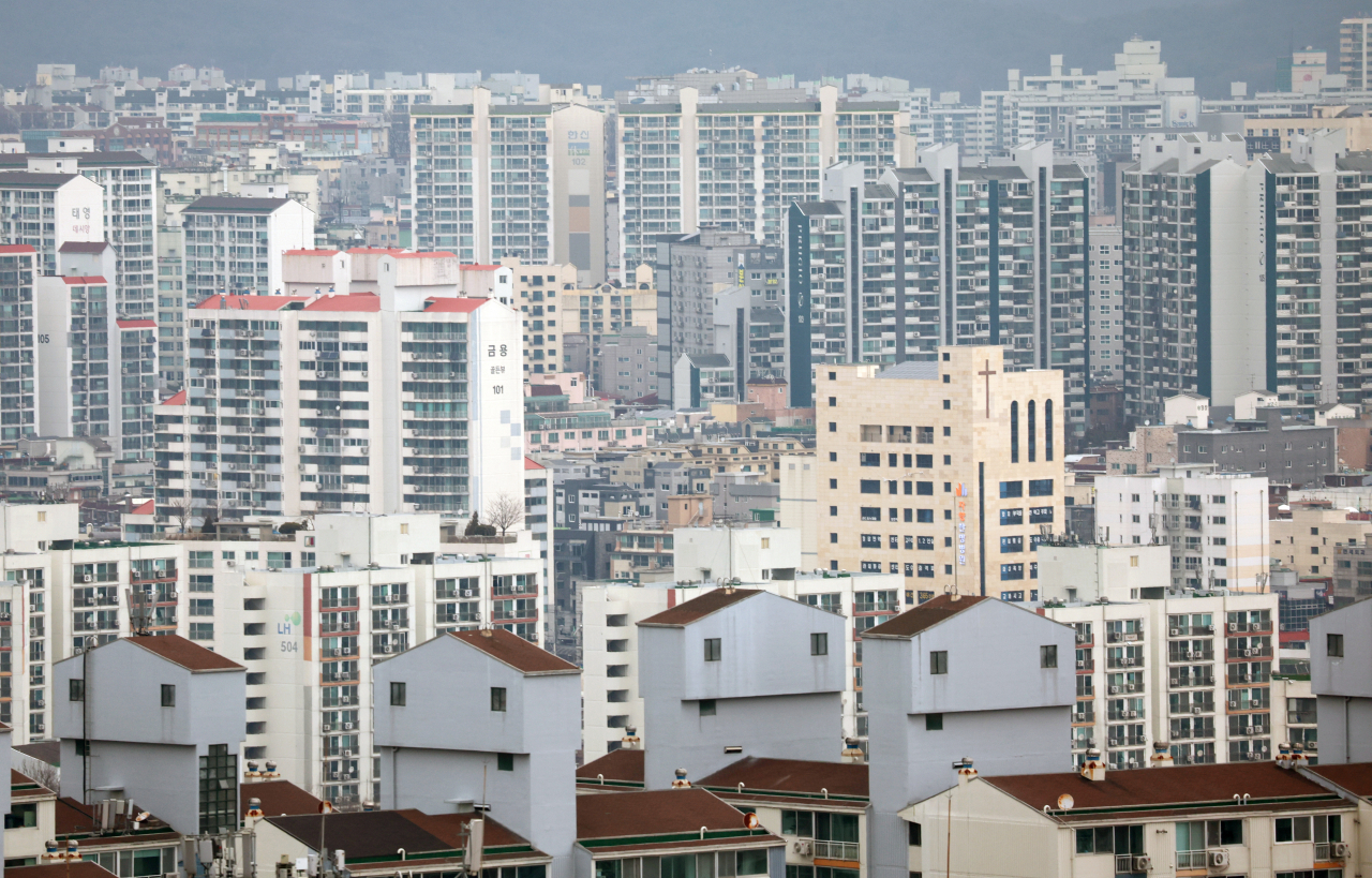 서울 강북구 북서울꿈의숲에서 바라본 노원·도봉구 일대 아파트 단지의 모습. [연합]