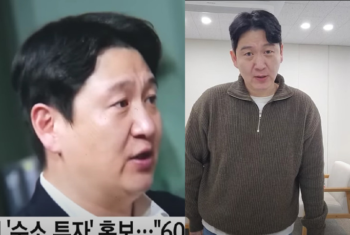 수소 투자로 일반인 보다 60배 자산을 모았다고 홍보하는 영상(왼쪽) 속 인물은 배우 박재현씨가 대본에 따라 재현한 영상이다. [YTN, 박재현 유튜브채널 갈무리]