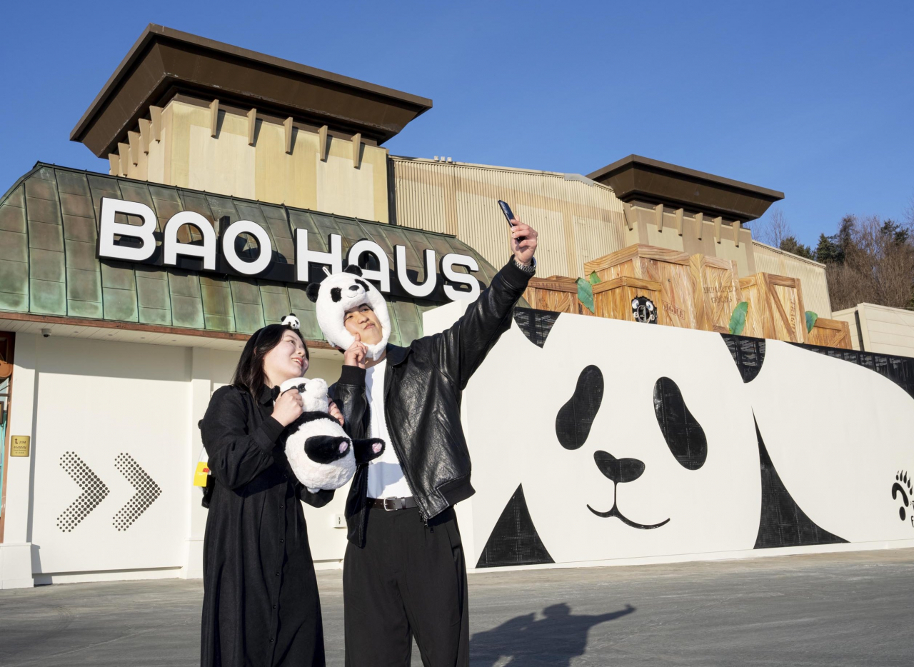 에버랜드가 판다 가족 테마 체험 갤러리 ‘바오 하우스(BAO HAUS)’를 20일 오픈한다. [삼성물산 제공]