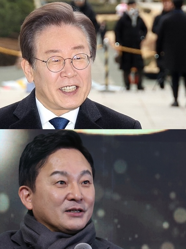이재명 더불어민주당 대표(위)와 원희룡 전 국토교통부 장관.
