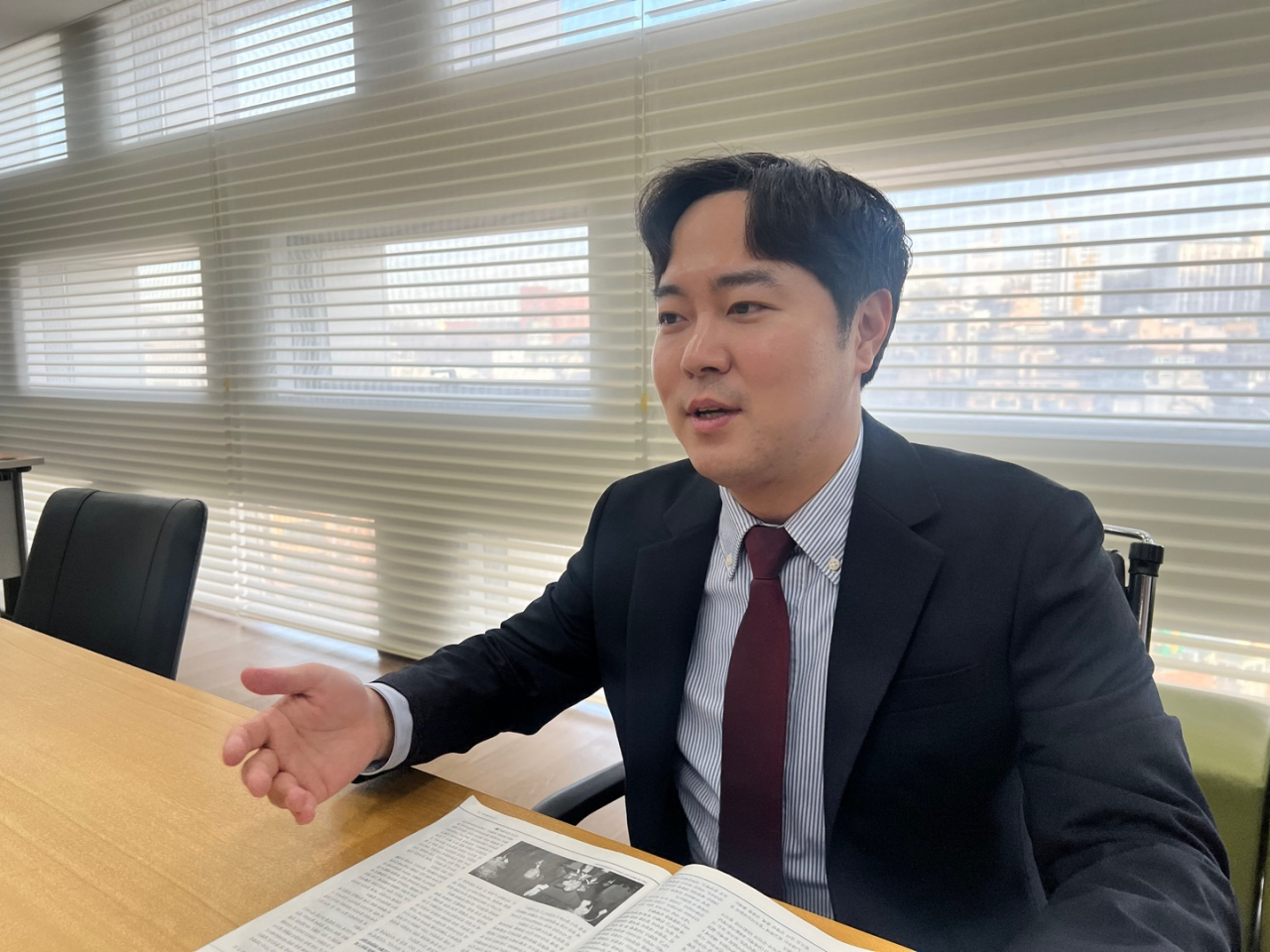 김인규 국민의힘 국회의원 부산 서구·동구 예비후보가 지난 16일 서울 동작구 김영삼 도서관에서 헤럴드경제와 인터뷰를 하고 있다. 박상현 기자