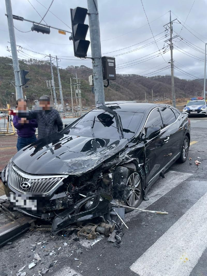 경주시 감포읍 교통사고 현장.[경북소방본부 제공]