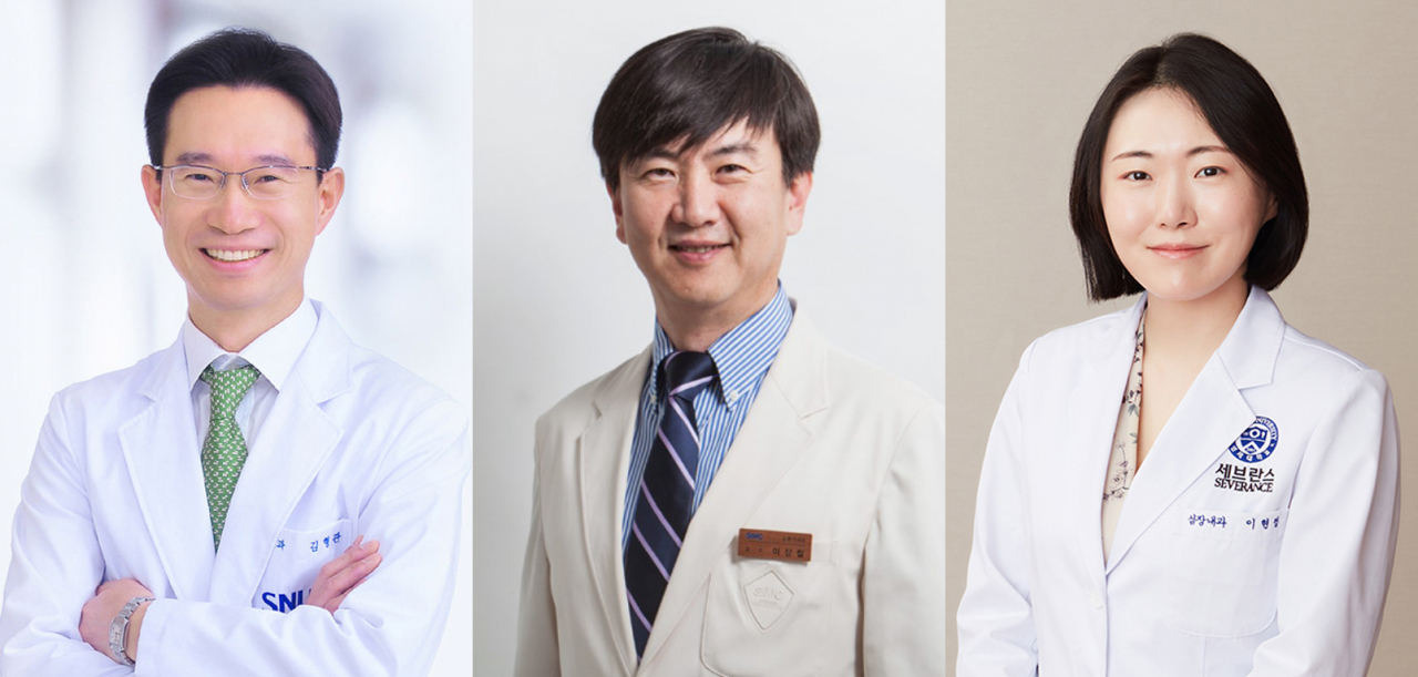 [사진 왼쪽부터] 서울대병원 김형관 교수, 삼성서울병원 이상철 교수, 세브란스병원 이현정 교수