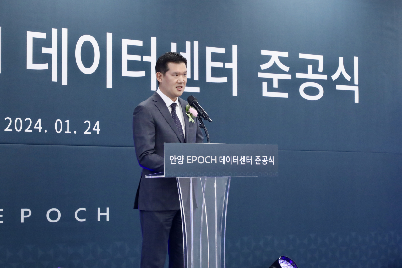 안양 호계동 ‘에포크 안양 센터’ 준공식에 참석한 허윤홍 GS건설 대표 [GS건설 제공]
