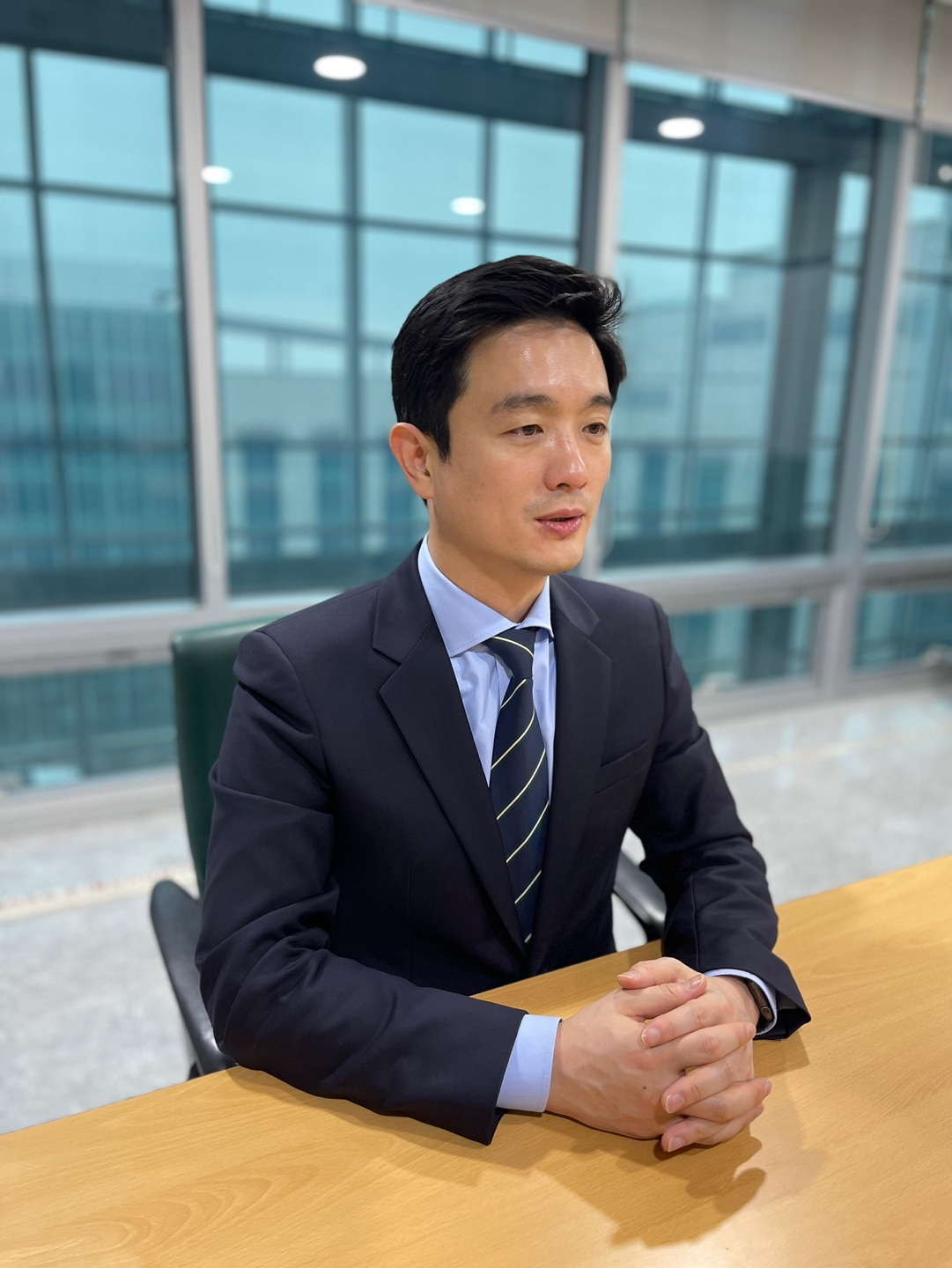 경기도 성남시 분당갑에 출마를 선언한 여선웅 전 청와대 청년소통정책관이 지난 17일 오후 헤럴드경제와 인터뷰하고 있다. 양근혁 기자.