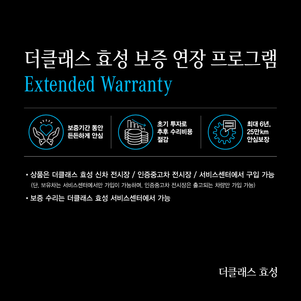 더클래스 효성 차량 보증 연장 서비스 자료사진. [더클래스 효성 제공]