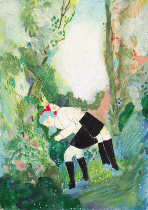 서수연, Atlas, oil, oil pastel, colored pencil on paper, 29.7&times;21cm, 2023 ⓒSeo Soo Yeon