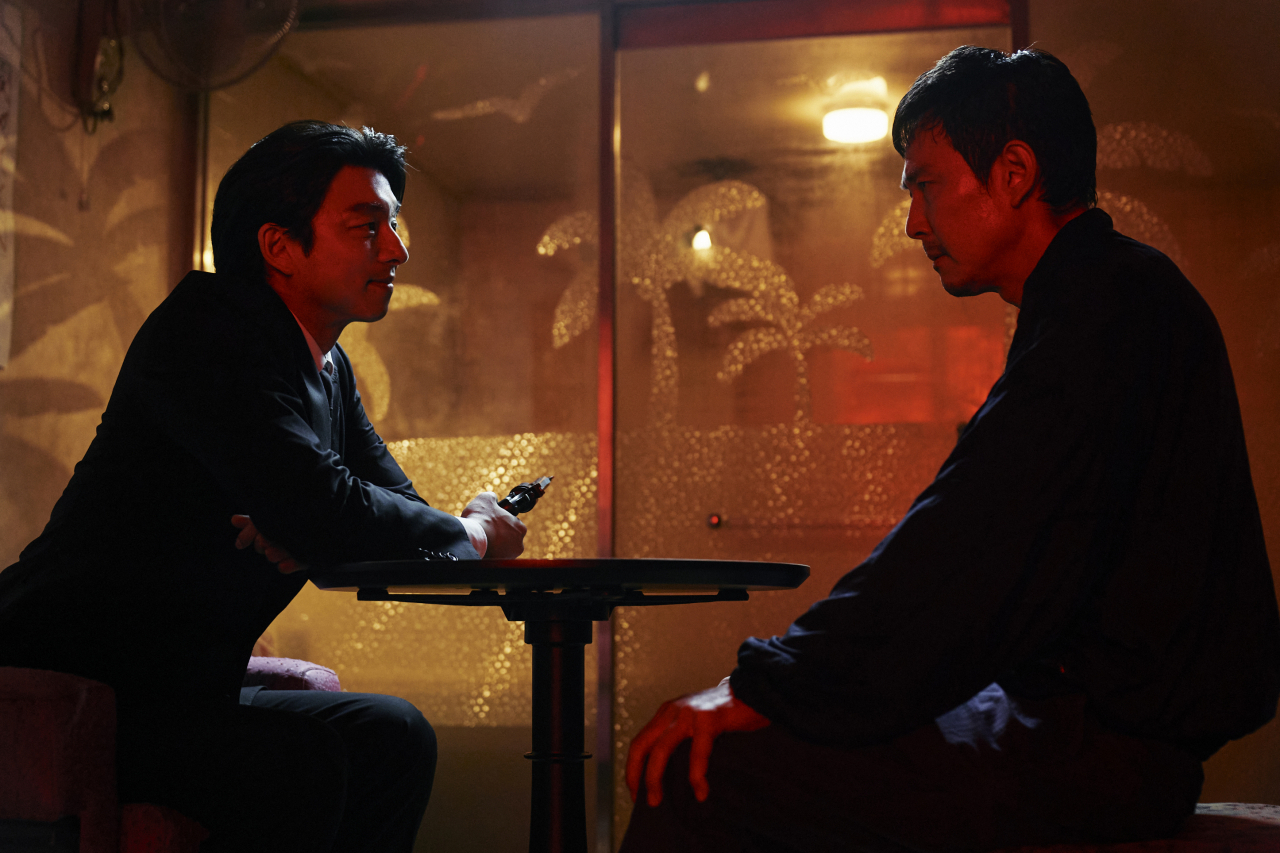 A scene from "Squid Game Season 2" starring Gong Yoo (left) and Lee Jung-jae (Netflix)