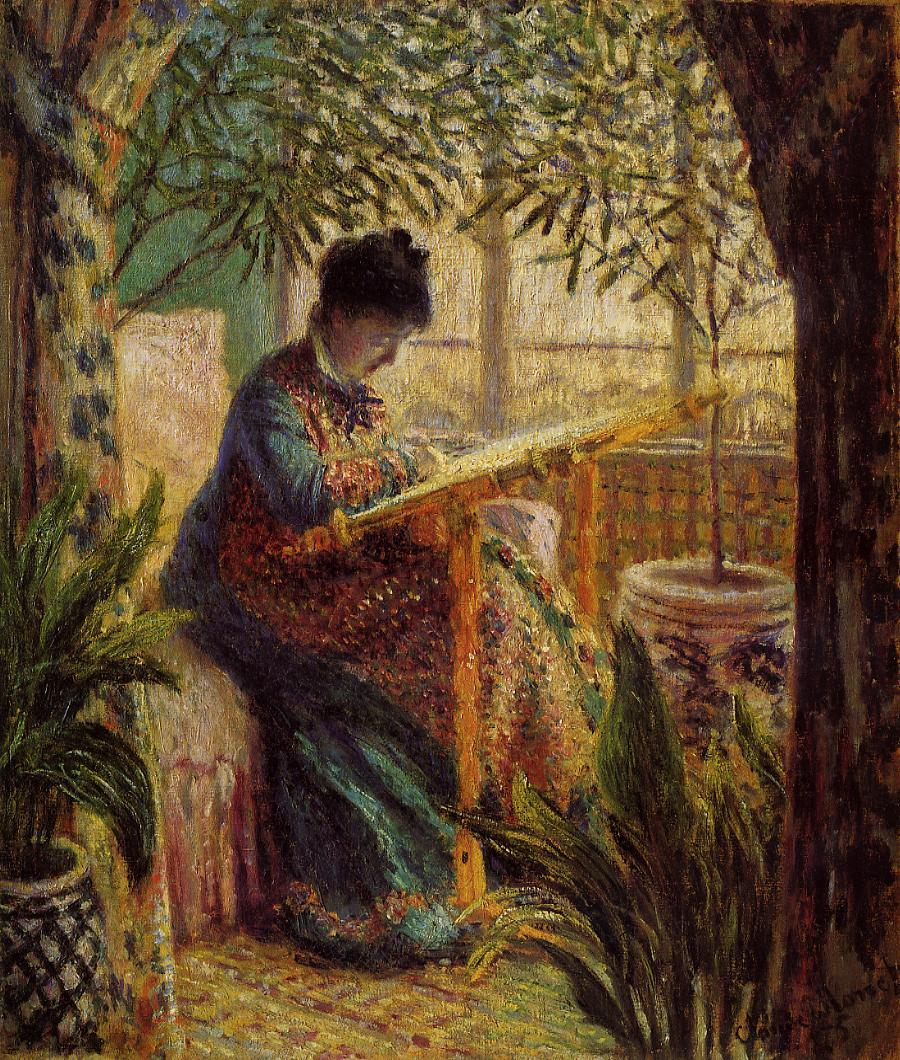 클로드 모네, 'Madame Monet Embroidering'