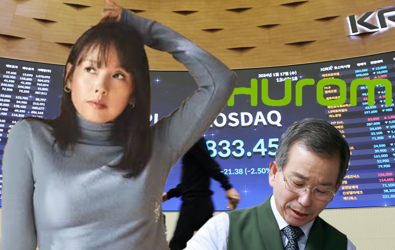 휴롬 모델인 가수 이효리(왼쪽)와 김영기 휴롬 회장 [휴롬·연합 자료]