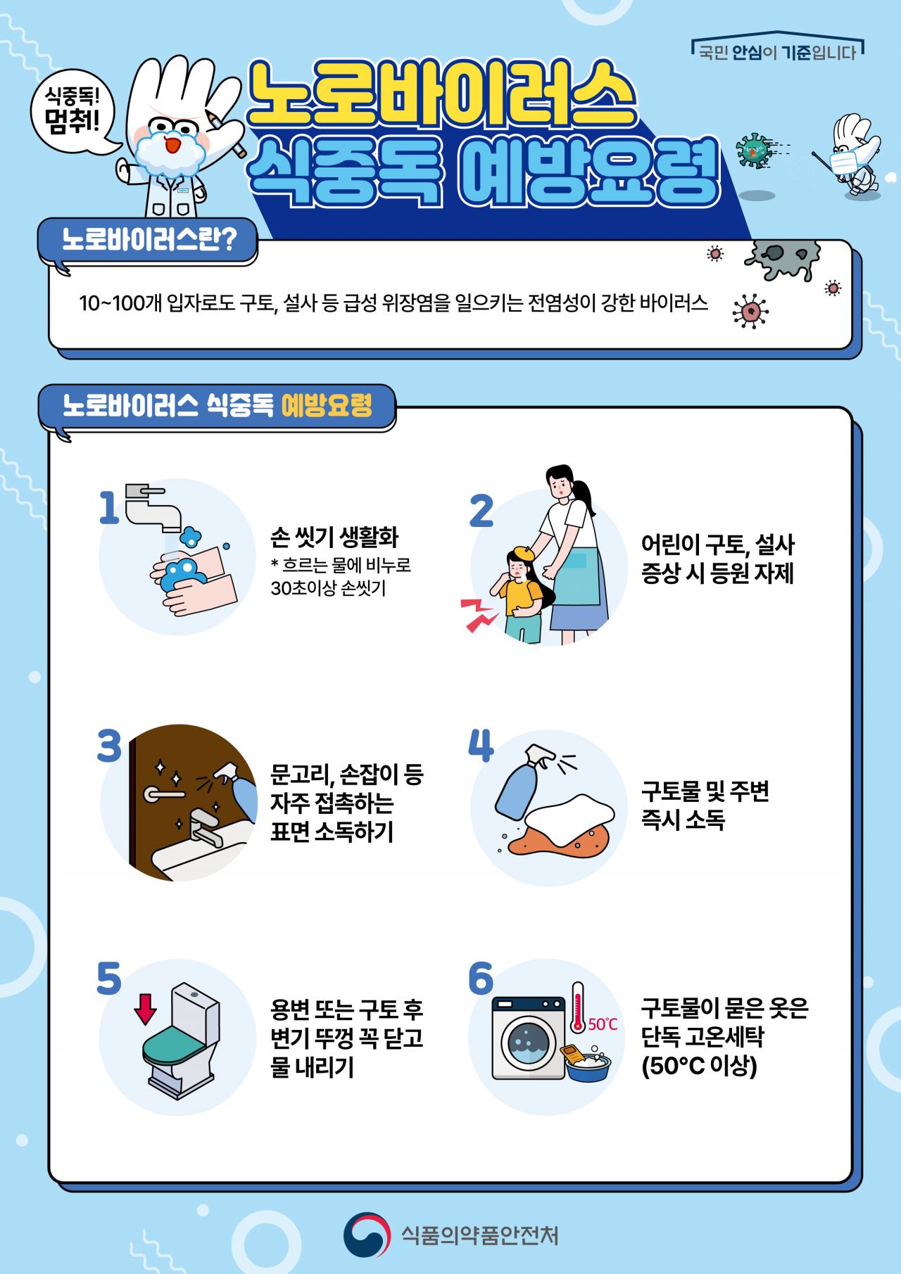 노로바이러스 식중독 예방요령(포스터).[대구시 제공]