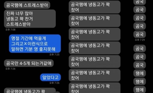 시어머니 곰국 때문에 스트레스라는 아내의 문자…누리꾼들 “이혼해라”