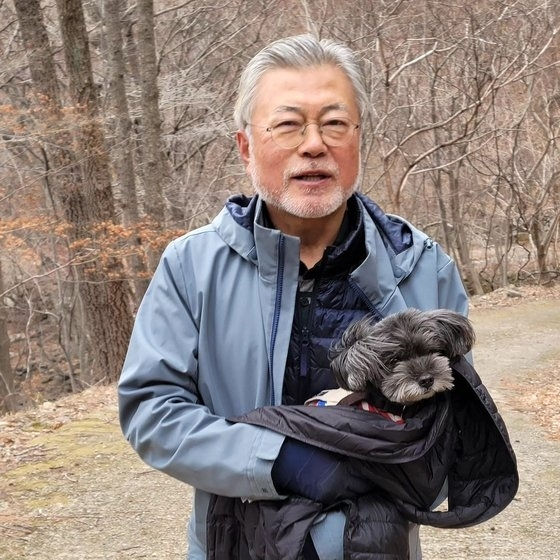 문재인 전 대통령과 토리. [문재인 전 대통령 페이스북]