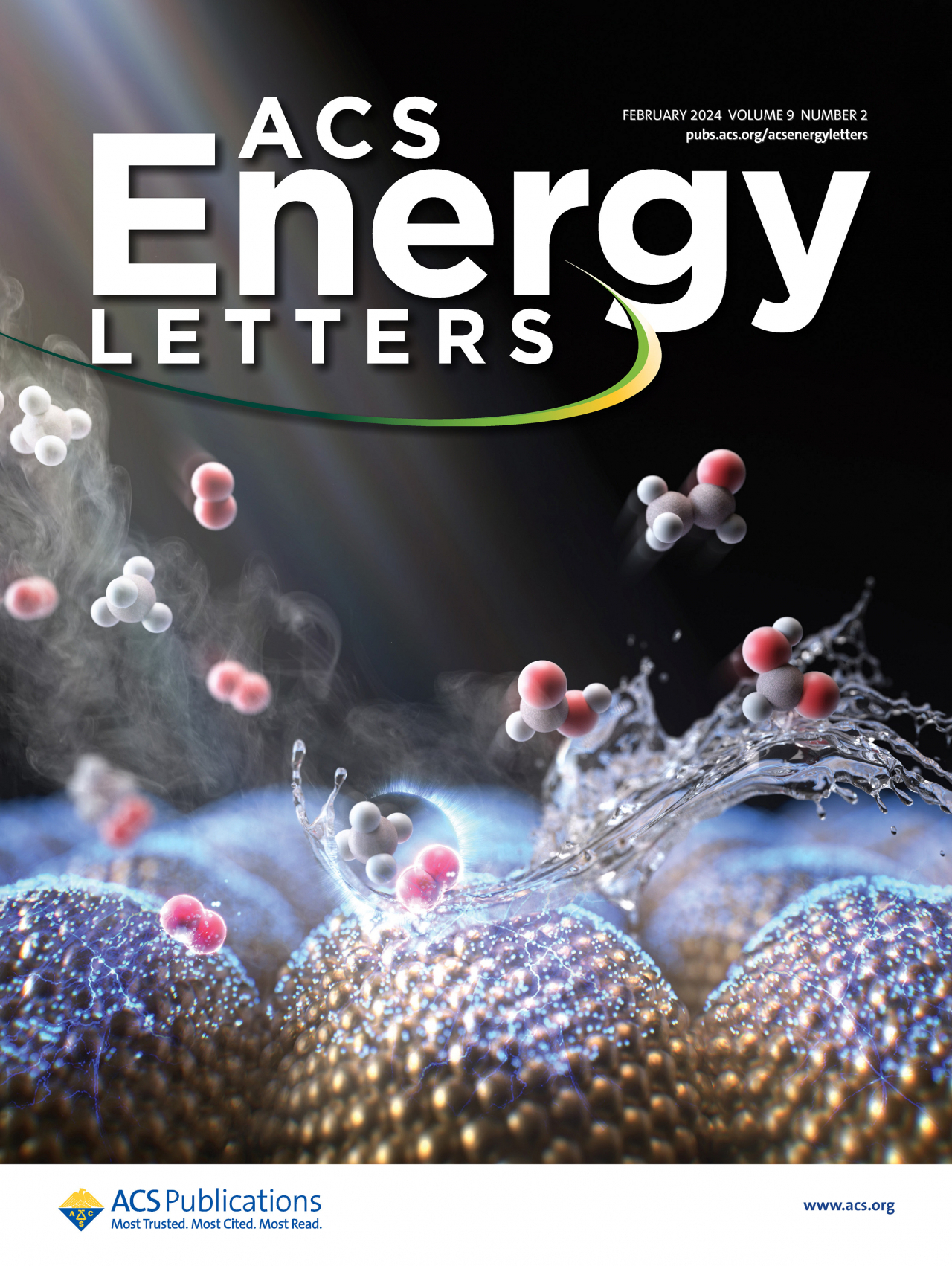 ACS 에너지 레터(ACS Energy Letters) 2월호 표지 이미지.
