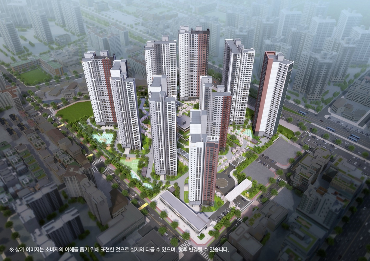 ‘두산위브더제니스 센트럴 계양’ 조감도[사진=두산건설 제공]