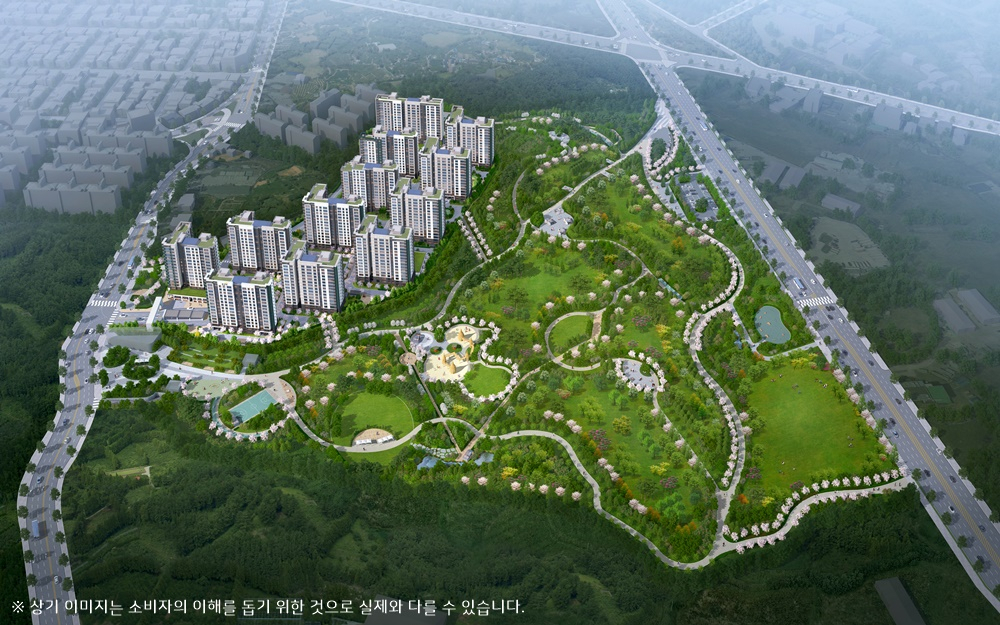 제주 중부공원 제일풍경채 센트럴파크 공원조감도. [제일건설]