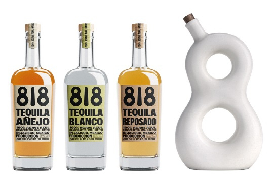 818 데킬라 제품들. 왼쪽부터 ‘아네호’, ‘블랑코’, ‘레포사도’, ‘에잇리저브’. [국순당 제공]