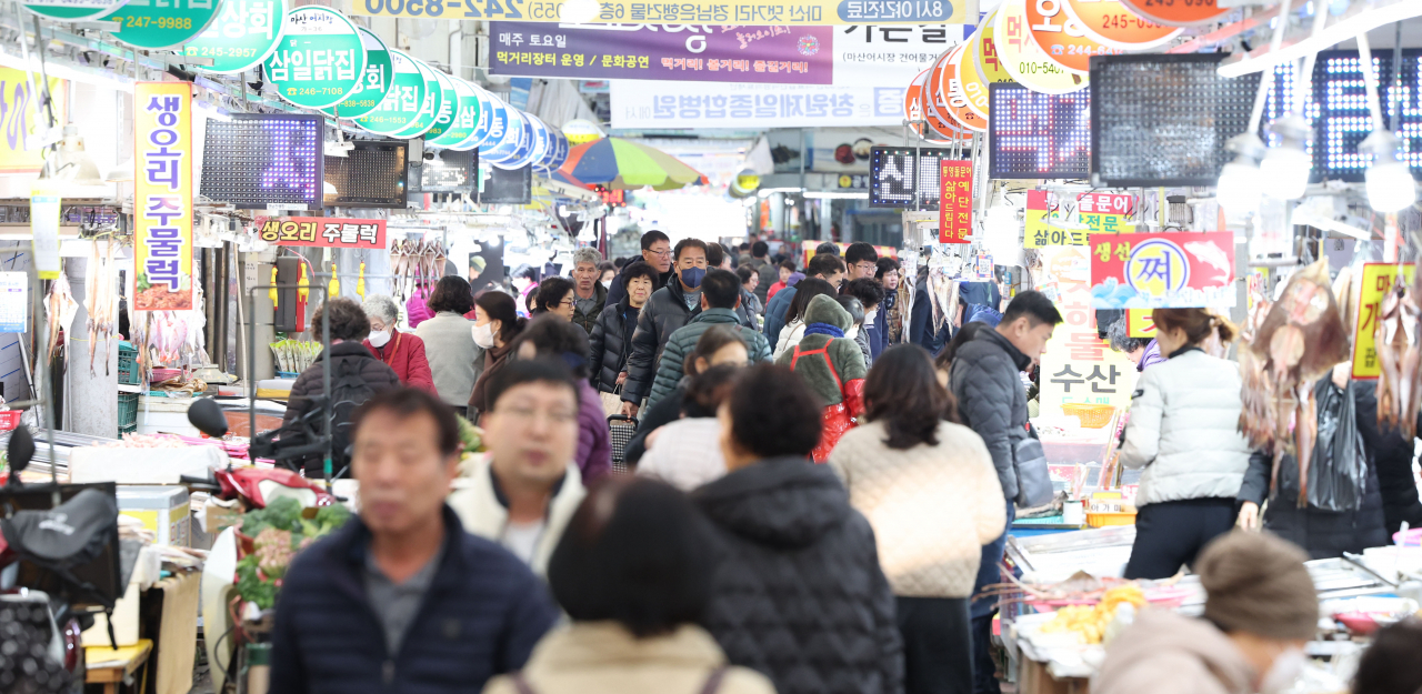 경남 창원시 마산합포구 마산어시장 모습 [연합]