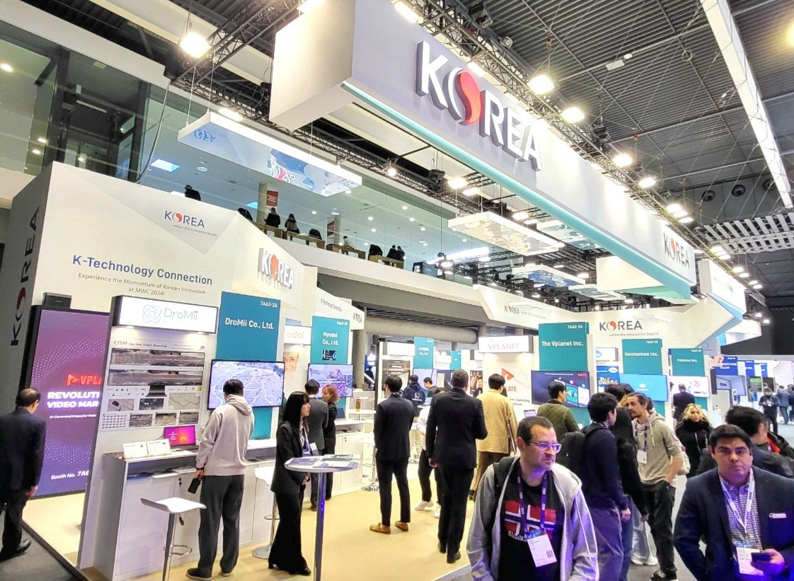 모바일월드콩그레스(MWC)에 마련된 산업부·KOTRA 통합한국관 [KOTRA 제공]