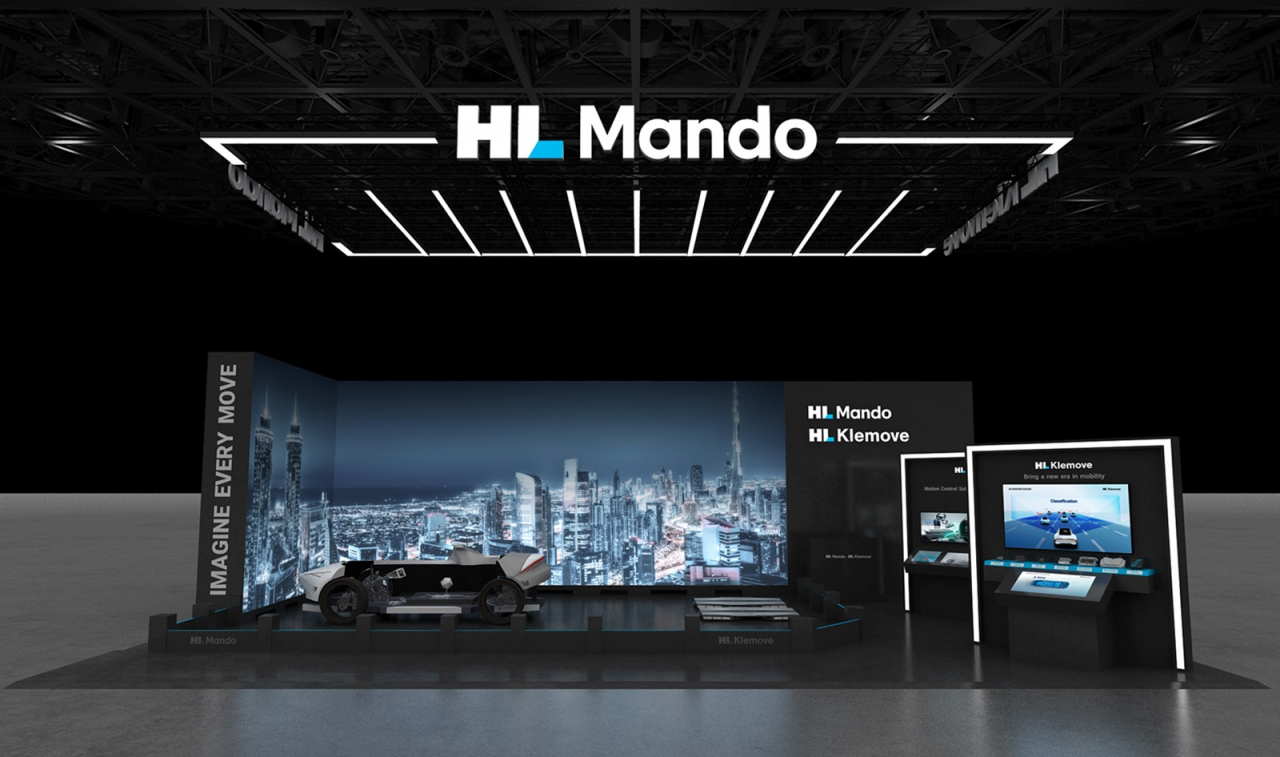 CES 2024 HL만도 부스 모습 [HL만도 제공]