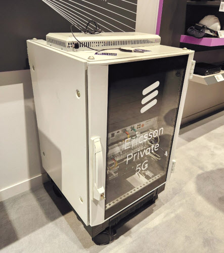 에릭슨엘지가 개발한 6G 단말기(위쪽)와 ‘에릭슨 프라이빗 5G’ 권제인 기자