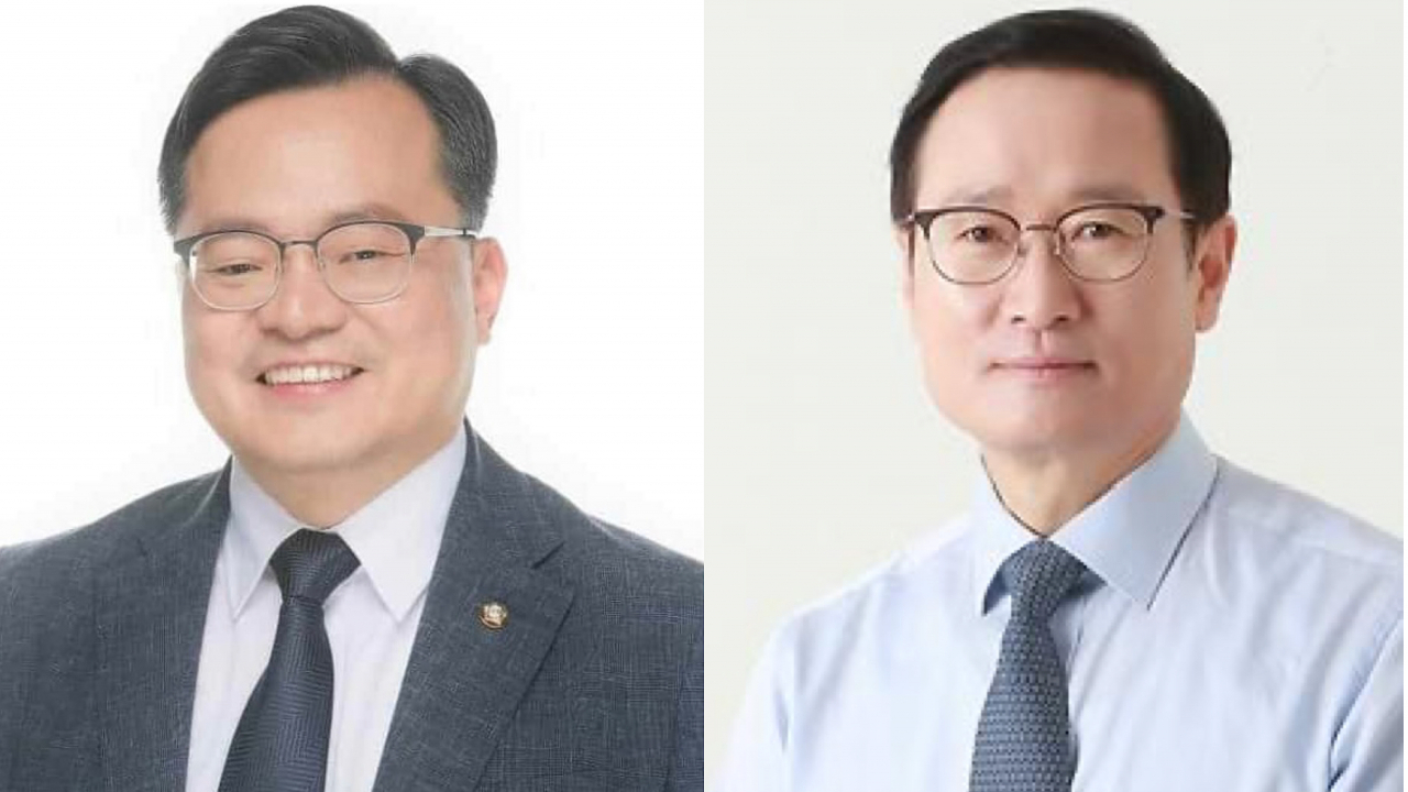 이동주(왼쪽)·홍익표 더불어민주당 의원.