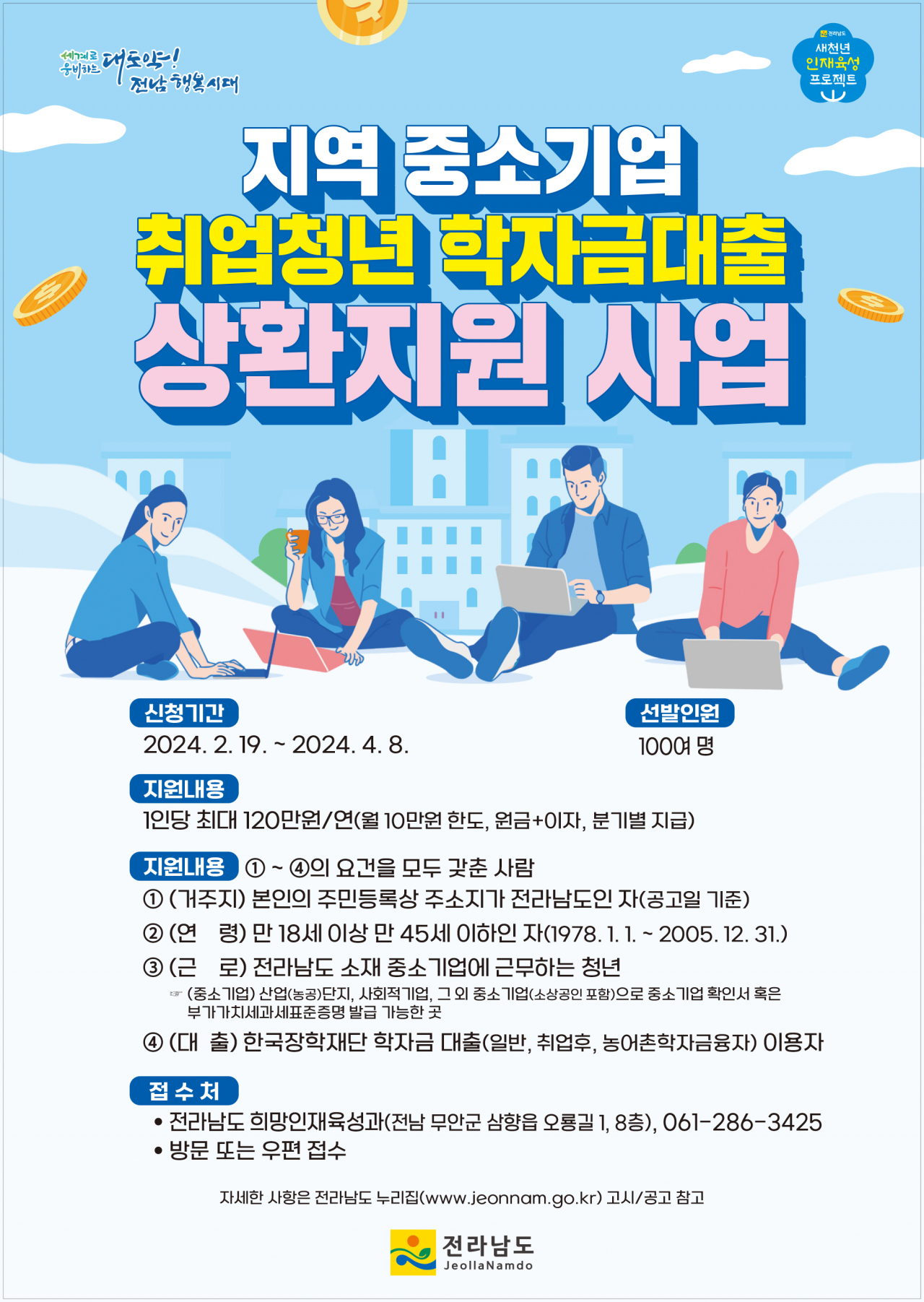 학자금 지원 상환 홍보 포스터