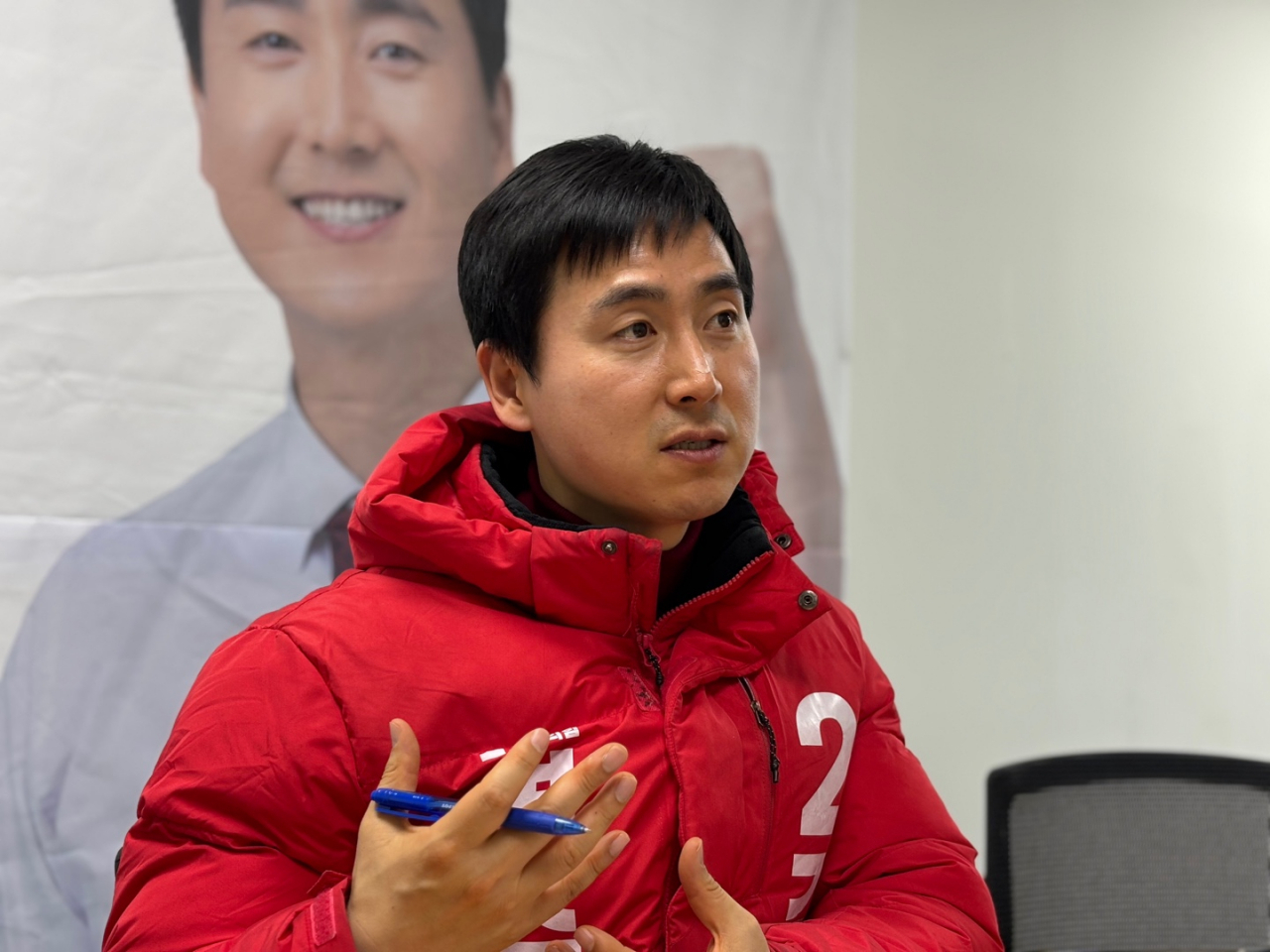김기흥 국민의힘 국회의원 인천 연수을 예비후보가 지난달 27일 인천 연수구 송도동의 사무실에서 헤럴드경제와 인터뷰를 하고 있다. 박상현 기자
