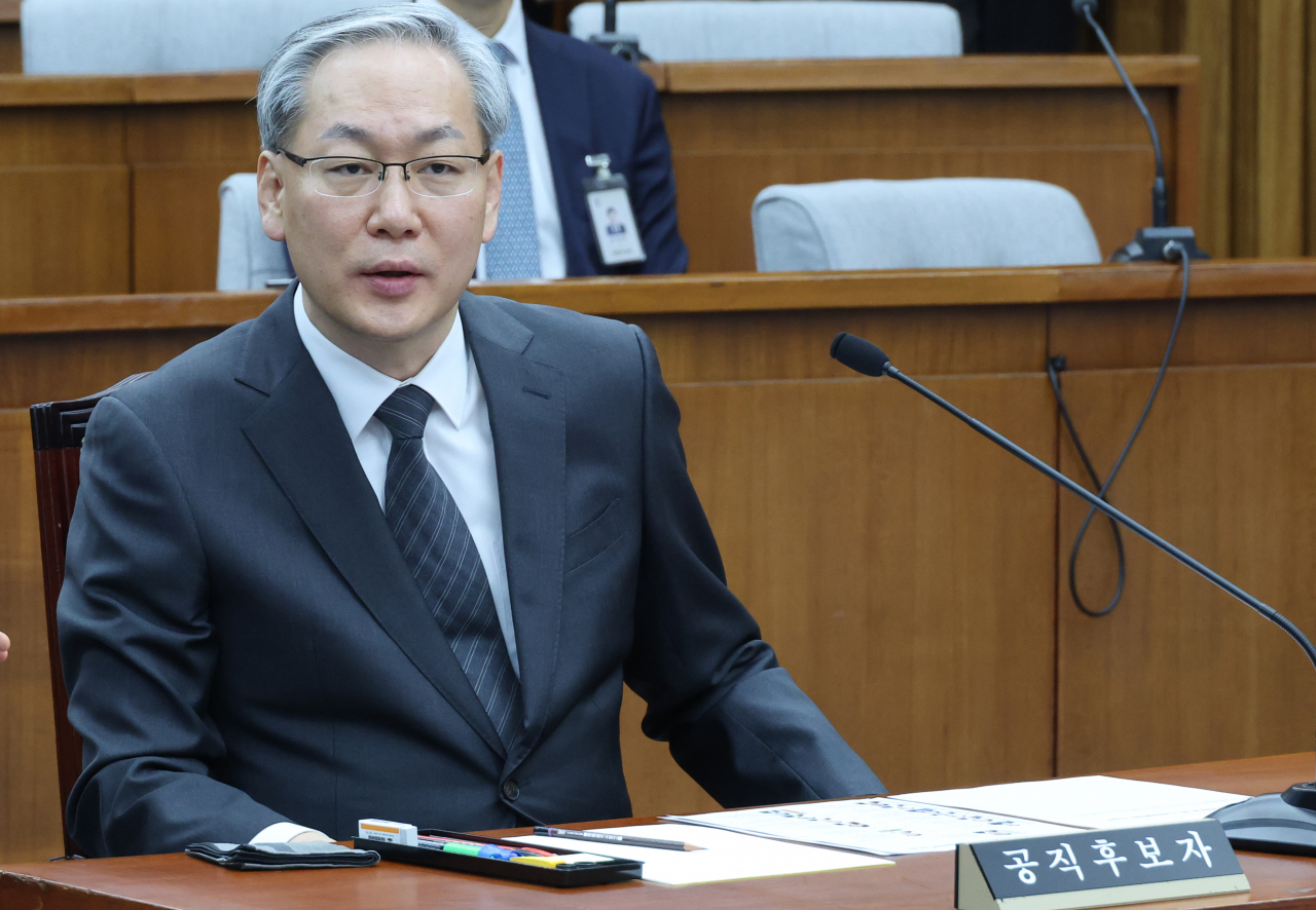 엄상필 대법관 후보자가 28일 국회에서 열린 인사청문회에 출석했다. [연합]