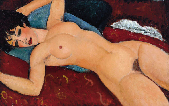 아메데오 모딜리아니, 누워있는 나부(Nu couche), 1917~1918 [크리스티]